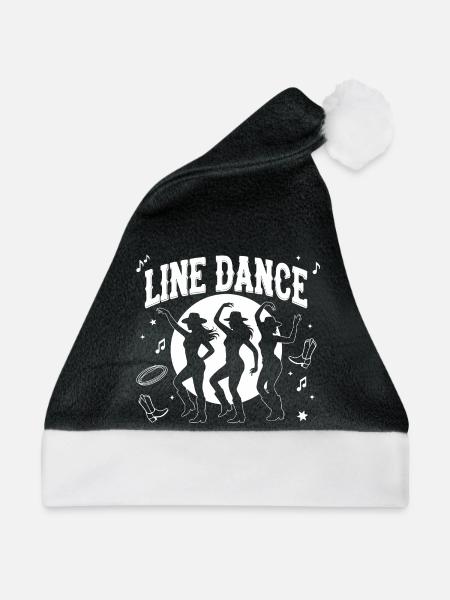Line Dance Silhouetten Mondnacht - Weihnachtsmütze - Schwarz/Weiß - Vorne