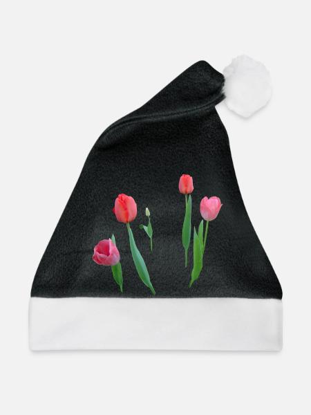 Tulpen - Weihnachtsmütze - Schwarz/Weiß