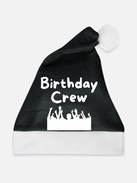 Birthday Crew - Weihnachtsmütze - Schwarz/Weiß