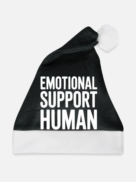 Emotionale Unterstützung Mensch - Weihnachtsmütze - Schwarz/Weiß - Vorne