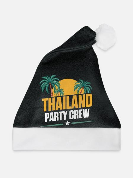 Thailand Party Crew - Weihnachtsmütze - Schwarz/Weiß