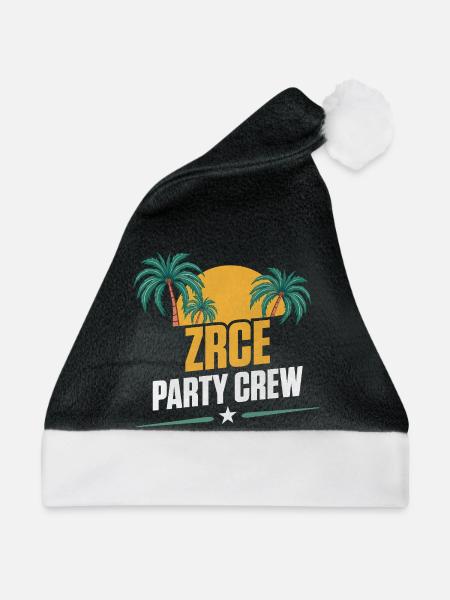 Zrce Party Party Crew - Weihnachtsmütze - Schwarz/Weiß - Vorne