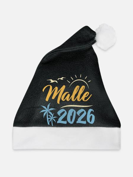 Malle 2026 - Weihnachtsmütze - Schwarz/Weiß