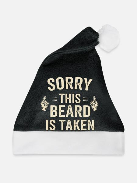 Beard Taken: Bart ist vergeben - Weihnachtsmütze - Schwarz/Weiß