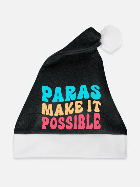Paraprofessional Paraeducator Lehrerassistent - Weihnachtsmütze - Schwarz/Weiß