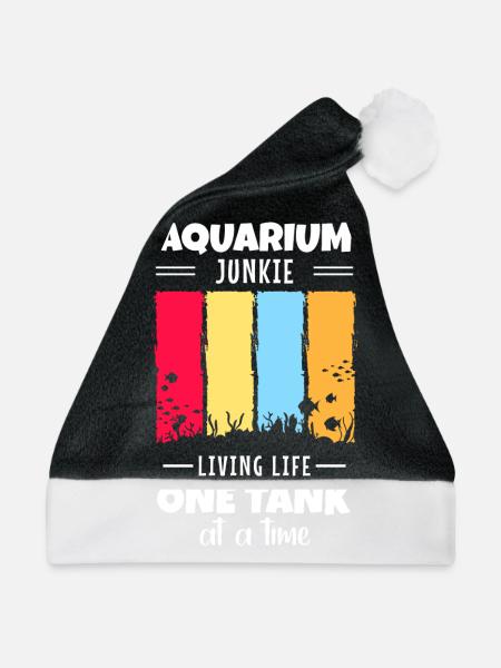 Aquaristik Aquarianer Fischzucht - Weihnachtsmütze - Schwarz/Weiß