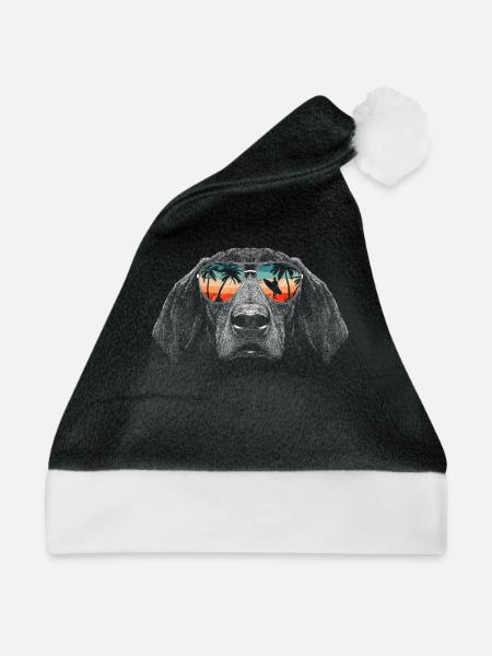 Dackel Hund - Weihnachtsmütze - Schwarz/Weiß
