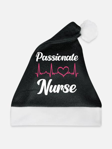 Krankenschwester - Weihnachtsmütze - Schwarz/Weiß