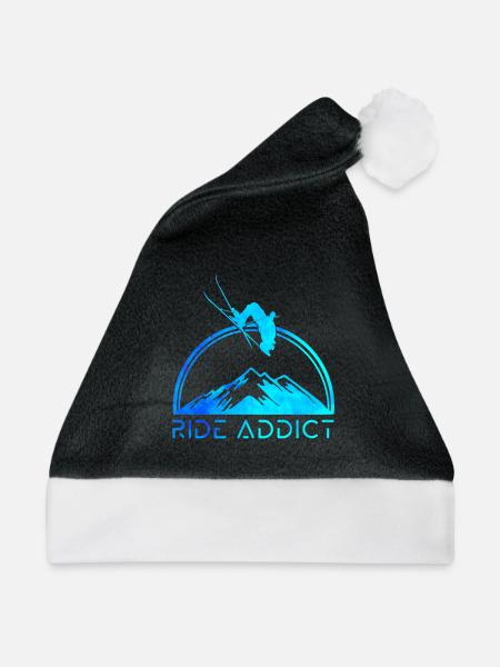 Skifahrer-Süchtiger - Weihnachtsmütze - Schwarz/Weiß
