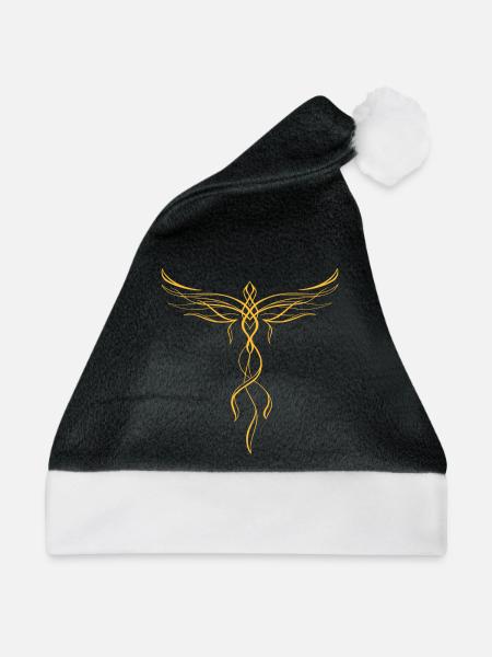Phoenix Lineart - Weihnachtsmütze - Schwarz/Weiß