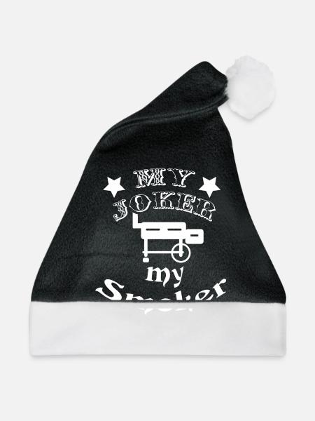 Joker Smoker - Weihnachtsmütze - Schwarz/Weiß - Vorne