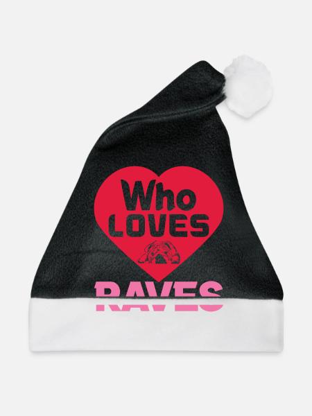 WER LIEBT RAVES LUSTIG - Weihnachtsmütze - Schwarz/Weiß