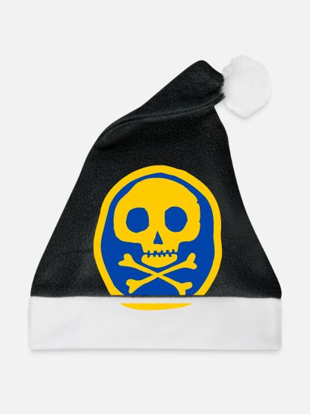 Schädel und Knochen - Weihnachtsmütze - Schwarz/Weiß