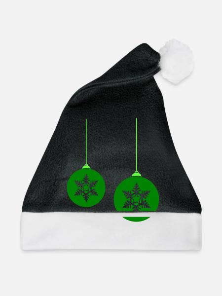 weihnachtskugel stern 2 - Weihnachtsmütze - Schwarz/Weiß