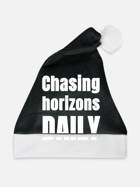 Chasing horizons daily - Weihnachtsmütze - Schwarz/Weiß