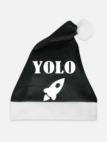Yolo - Weihnachtsmütze - Schwarz/Weiß - Vorne