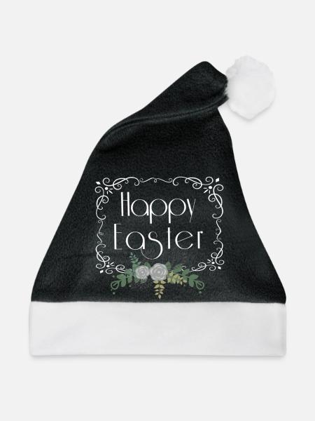 Happy Easter - Weihnachtsmütze - Schwarz/Weiß