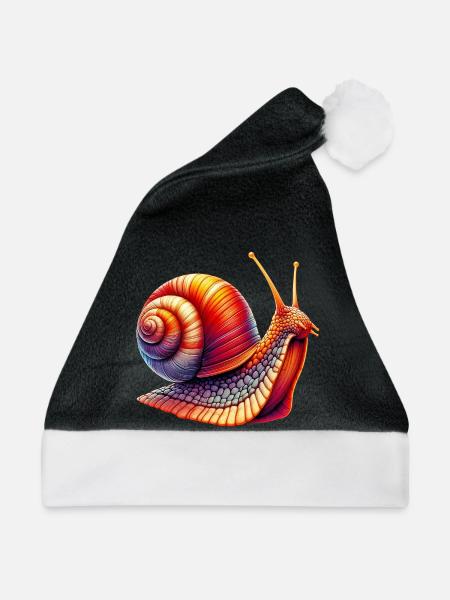 Schnecke - Weihnachtsmütze - Schwarz/Weiß