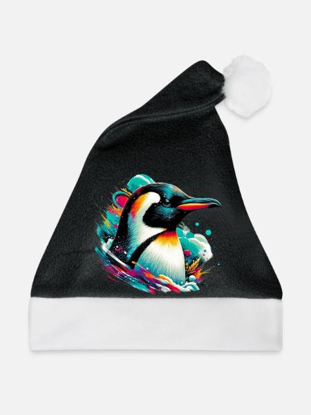 Pinguin - Weihnachtsmütze - Schwarz/Weiß