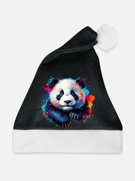 Panda - Weihnachtsmütze - Schwarz/Weiß