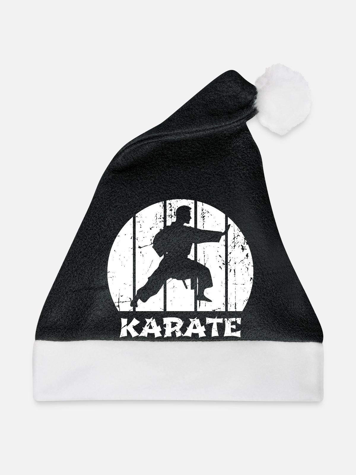 Karateka - Weihnachtsmütze - Schwarz/Weiß - Vorne