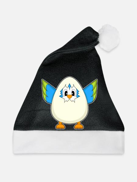 Papagei Ei - Weihnachtsmütze - Schwarz/Weiß