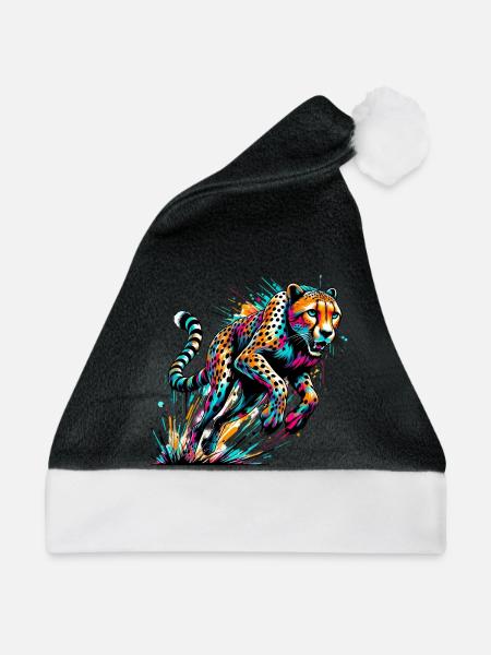 Gepard - Weihnachtsmütze - Schwarz/Weiß