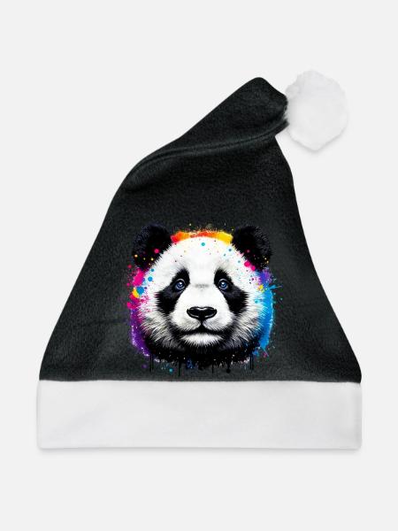 Panda - Weihnachtsmütze - Schwarz/Weiß