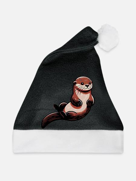 Otter - Weihnachtsmütze - Schwarz/Weiß