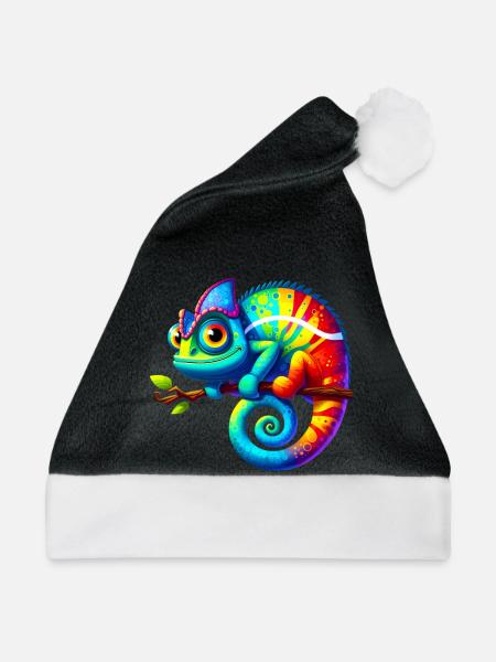 Chamäleon - Weihnachtsmütze - Schwarz/Weiß