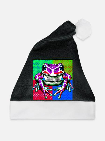 Frosch - Weihnachtsmütze - Schwarz/Weiß