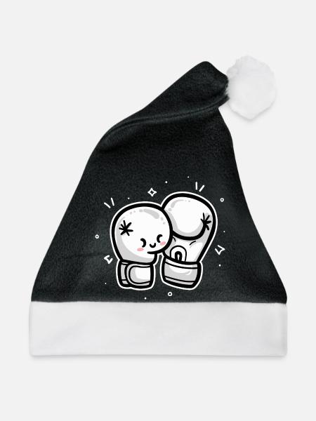 Boxhandschuhe - Weihnachtsmütze - Schwarz/Weiß