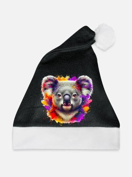 Koala - Weihnachtsmütze - Schwarz/Weiß