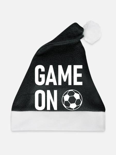 Fußball Soccer Game On - Weihnachtsmütze - Schwarz/Weiß