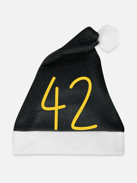 42 - Weihnachtsmütze - Schwarz/Weiß