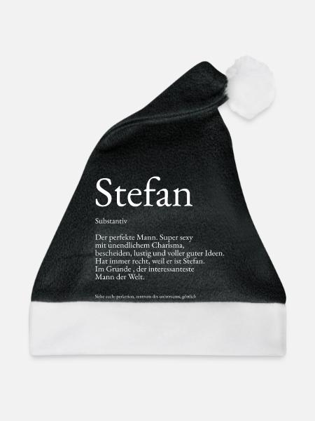 Stefan Wörterbuch - Weihnachtsmütze - Schwarz/Weiß - Vorne