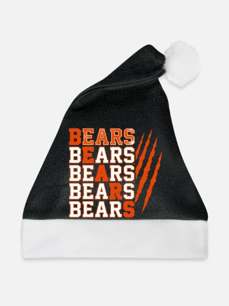 Bears Text mit gequälten Krallenspuren - Weihnachtsmütze - Schwarz/Weiß