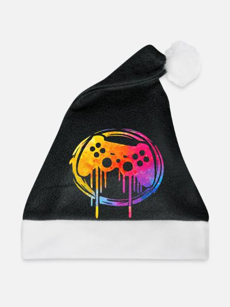 Gaming player - Weihnachtsmütze - Schwarz/Weiß