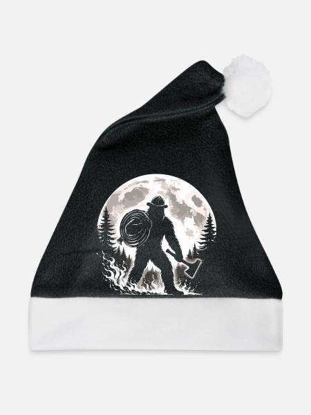 Bigfoot Feuerwehrmann - Weihnachtsmütze - Schwarz/Weiß