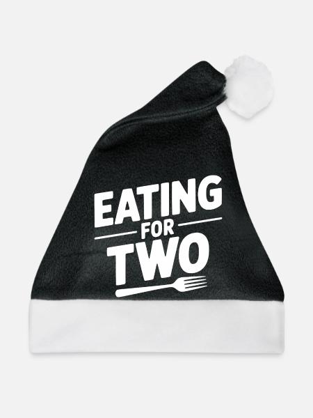Essen für zwei - Weihnachtsmütze - Schwarz/Weiß - Vorne