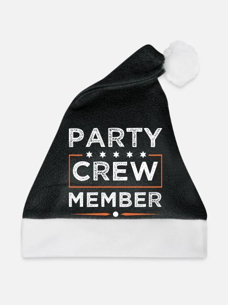 Party Crew - Weihnachtsmütze - Schwarz/Weiß