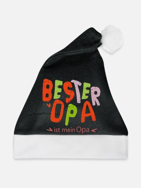 bester Opa - Weihnachtsmütze - Schwarz/Weiß