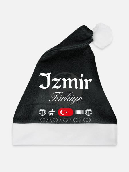 İzmir Türkei Streetwear Reise Souvenir - Weihnachtsmütze - Schwarz/Weiß - Vorne