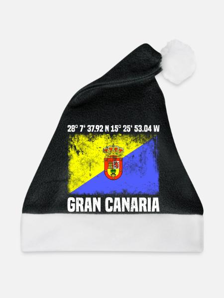Inseltrip Gran Canaria - Weihnachtsmütze - Schwarz/Weiß