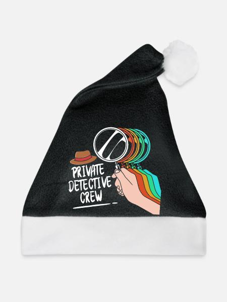Detektiv - Weihnachtsmütze - Schwarz/Weiß - Vorne