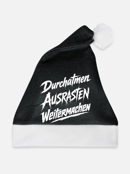 Weitermachen Humor - Weihnachtsmütze - Schwarz/Weiß