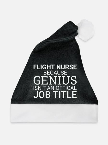 Flight Nurse Genius Luftrettung - Weihnachtsmütze - Schwarz/Weiß