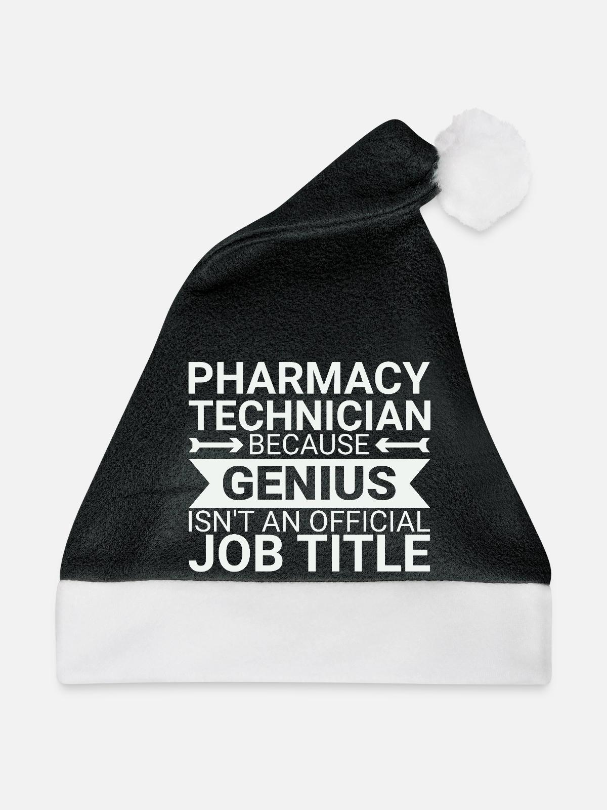 Pharmacy technician Genius - Weihnachtsmütze - Schwarz/Weiß - Vorne