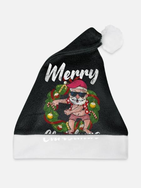 Weihnachten Feiertag Geschenke Kinder - Weihnachtsmütze - Schwarz/Weiß - Vorne