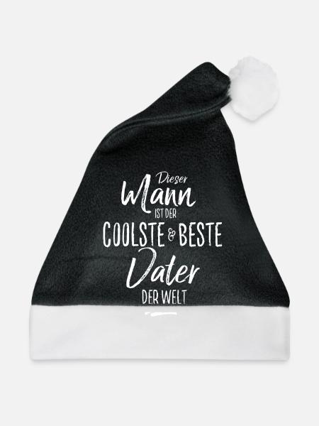 Vater - Weihnachtsmütze - Schwarz/Weiß - Vorne